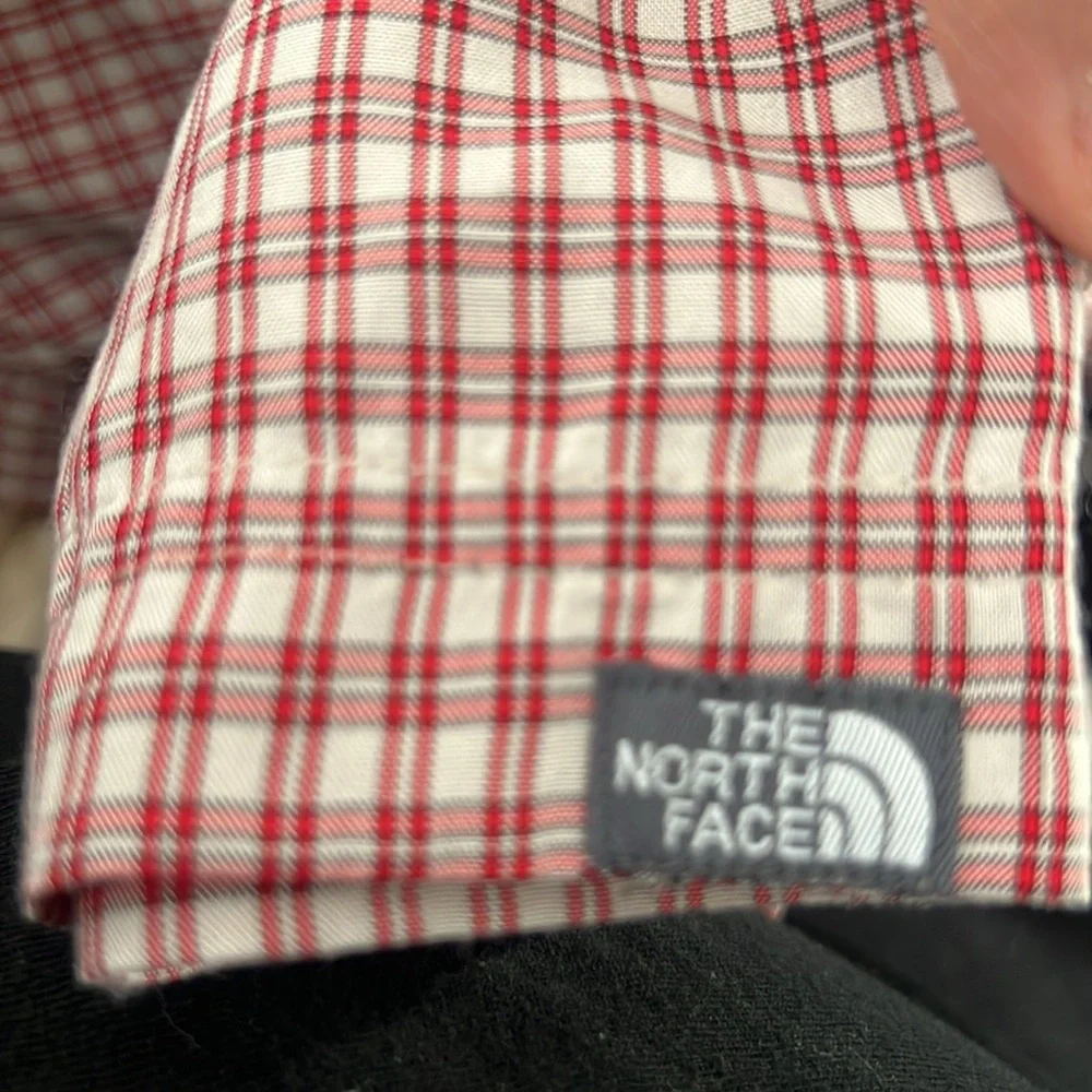 The North Face Men’s Large Red Plaid Check Short Sleeve Button Down Shirt